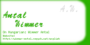 antal wimmer business card